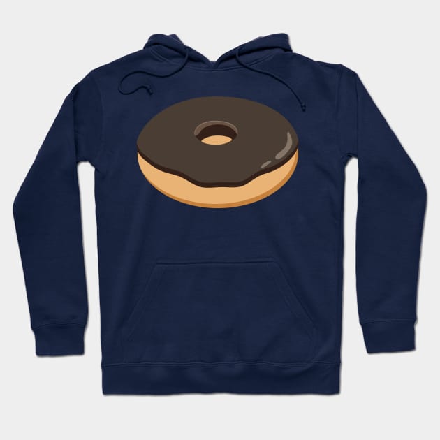 Simple Yummy Chocolate Glaze Donut Hoodie by InkyArt